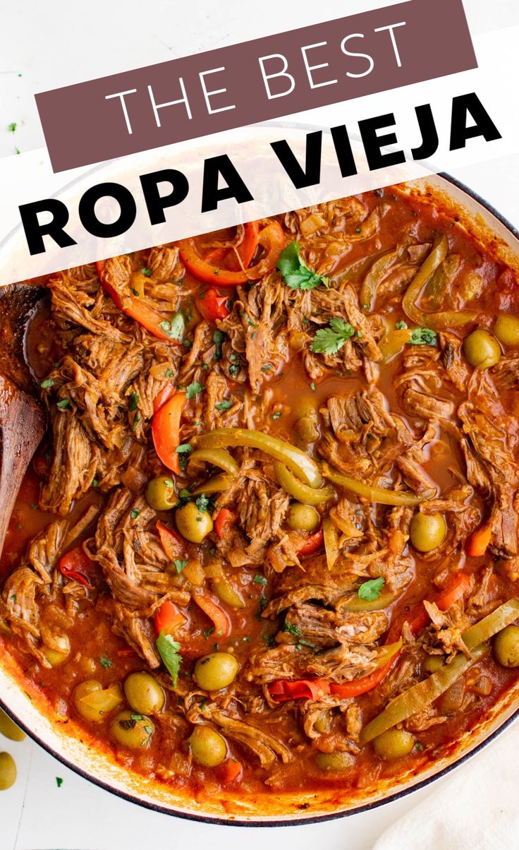 the best ropa vieja recipe with olives and peppers