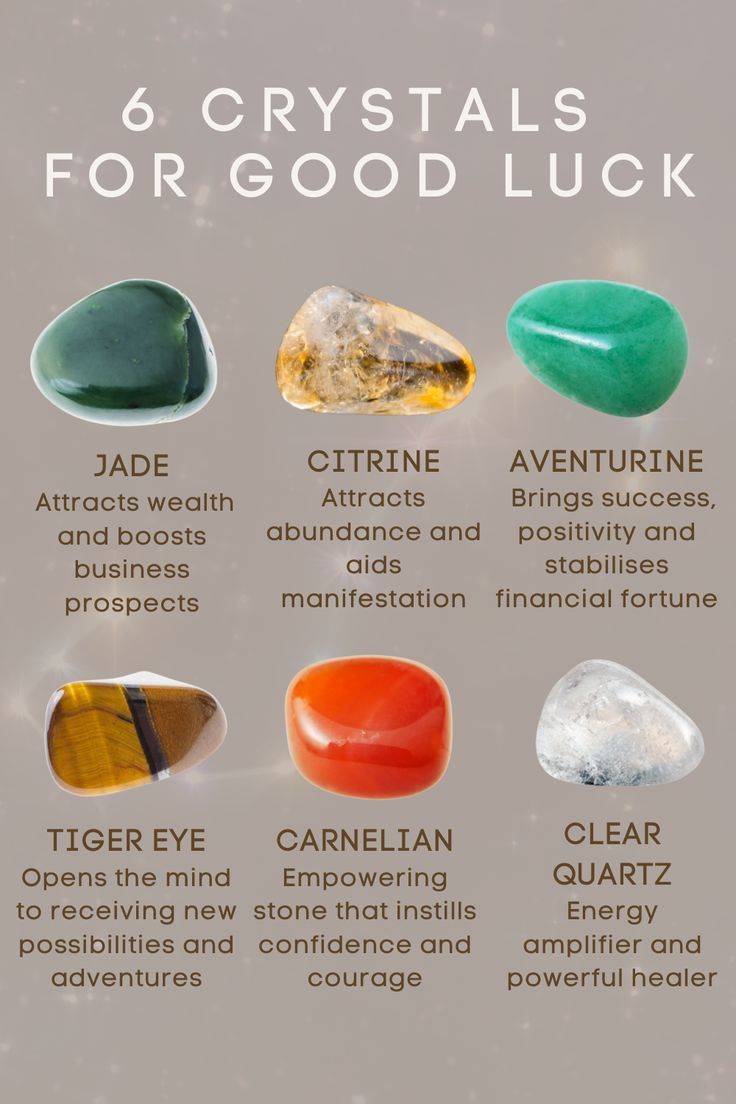 Crystals For Good Luck, Crystals For Luck, Best Healing Crystals, Gemstones Chart, Crystal Healing Chart, Powerful Crystals, Mental Stability, Attracting Abundance, Sagittarius Women