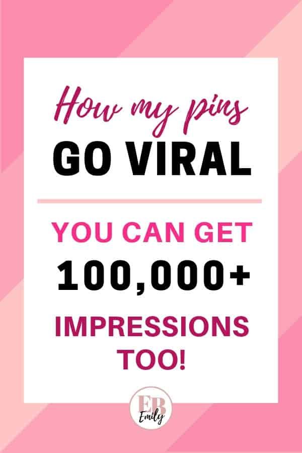 the words how my pins go rival you can get 10, 000 + impressions too