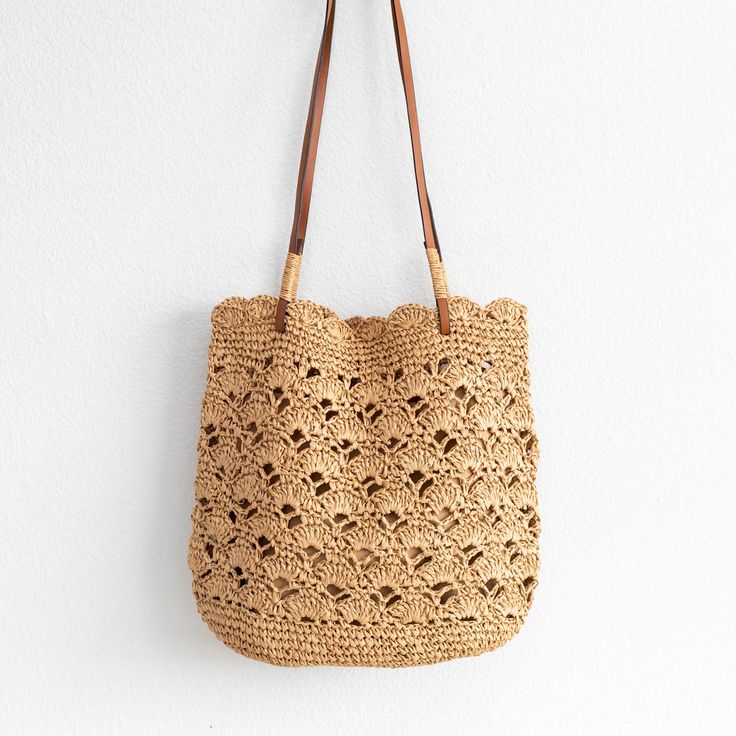 Eco-friendly Crochet Bag With Woven Leather Details, Eco-friendly Crochet Jute Bag With Woven Leather, Eco-friendly Crochet Bag With Woven Leather, Eco-friendly Woven Leather Crochet Bucket Bag, Eco-friendly Jute Crochet Bag With Woven Leather, Bohemian Straw Bag With Braided Handles For Everyday, Beige Crochet Bag With Woven Leather, Eco-friendly Crochet Shoulder Bag With Woven Leather, Natural Woven Leather Crochet Bag For Everyday Use