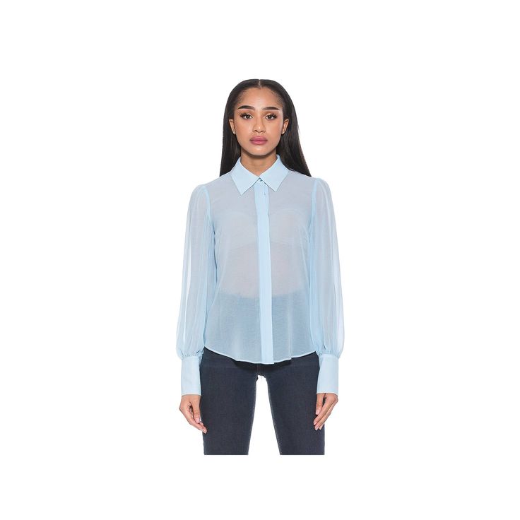 This women's ALEXIA ADMOR Zayn collared blouse is a must have.Click on this WOMEN'S GUIDE to find the perfect fit and more! This women's ALEXIA ADMOR Zayn collared blouse is a must have.Click on this WOMEN'S GUIDE to find the perfect fit and more! FEATURES Button closure Collared neckline Button cuffs Long sleevesFIT & SIZING Fit is true to size 25 1/2-in. length from shoulder to hemFABRIC & CARE Polyester Machine wash Imported Size: 8. Color: Halogen Blue. Gender: female. Age Group: adult. Fitted Light Blue Top With Spread Collar, Blue Spread Collar Blouse For Daywear, Light Blue Collared Shirt For Office, Light Blue Button-up Blouse For Work, Classic Blue Blouse For Daywear, Blue Collar Blouse For Daywear, Light Blue Long Sleeve Formal Top, Elegant Light Blue Spread Collar Tops, Blue Collared Blouse For Spring