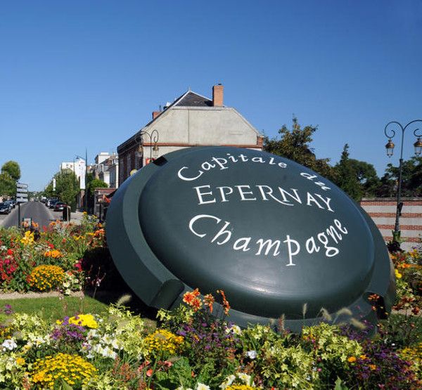 there is a large sign in the middle of some flowers and plants on the side of the road