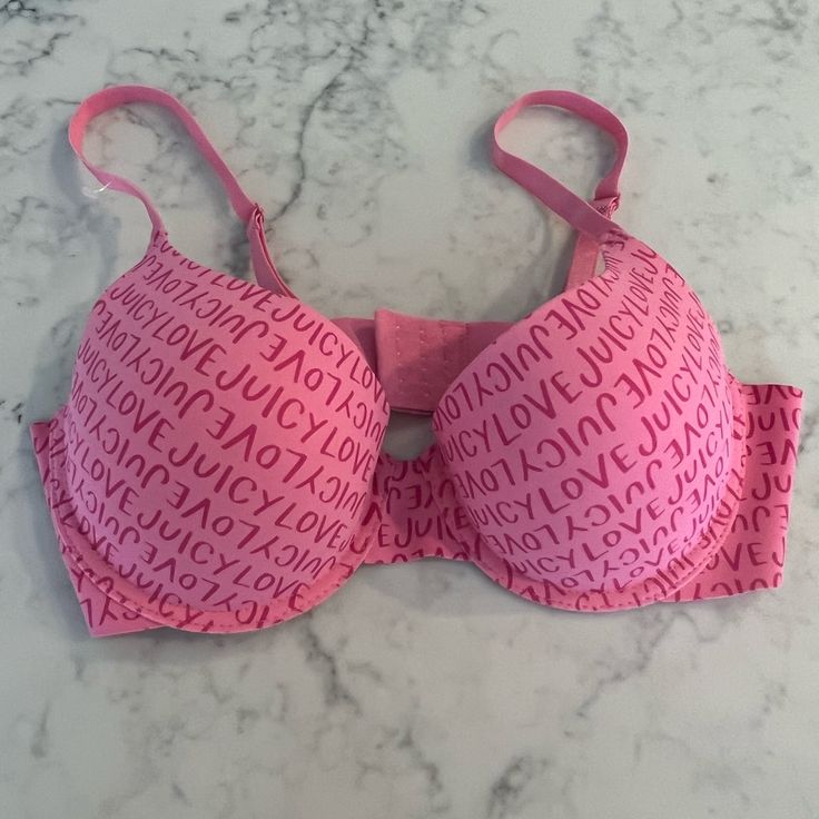 New Juicy Couture Sexy Push Up Bra Size 36c Women Pink Love Brand New Without Tags Bra Outfit, Pretty Bras, Women Pink, Dope Outfits, Pink Bra, Pink Love, Push Up Bra, Bra Sizes, Juicy Couture