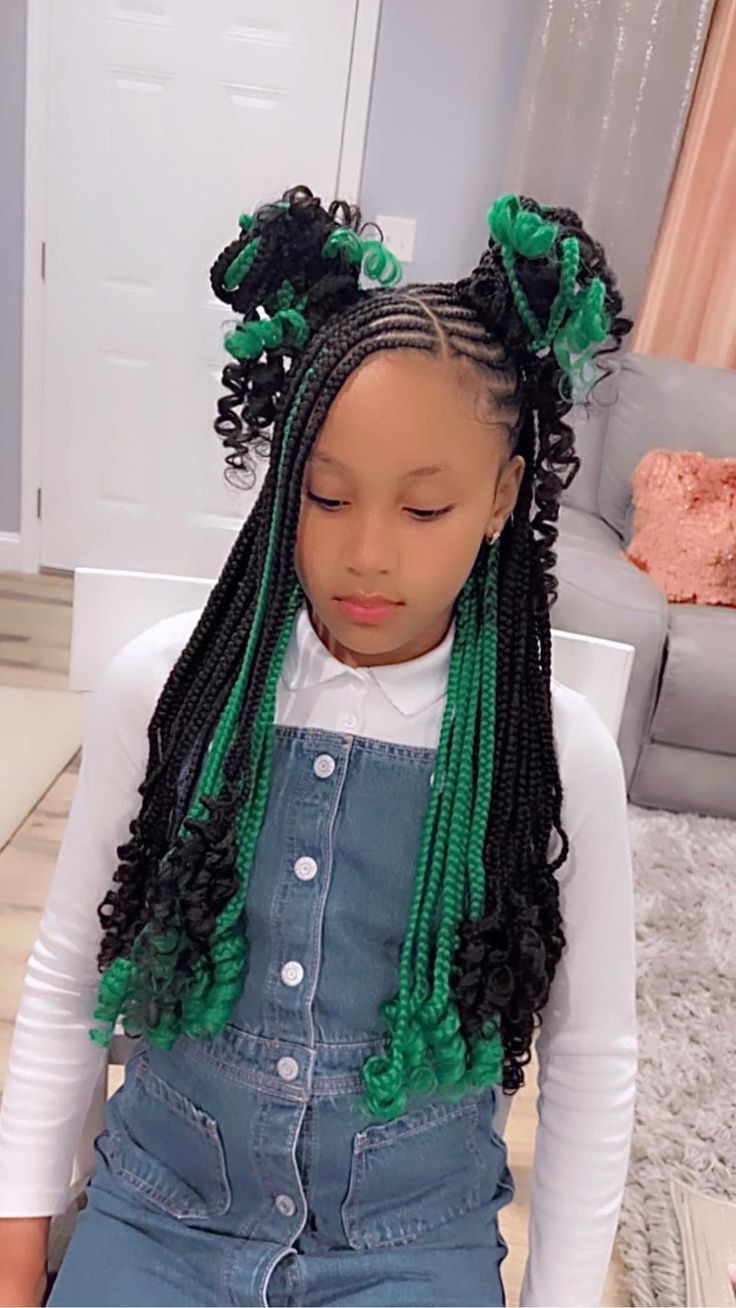 Black Kids Braids Hairstyles, Lil Girl Hairstyles, Kid Braid Styles, Box Braids Hairstyles For Black Women, Cute Braided Hairstyles, Cute Box Braids Hairstyles, Berry Ave, Pretty Braided Hairstyles, Black Kids Hairstyles