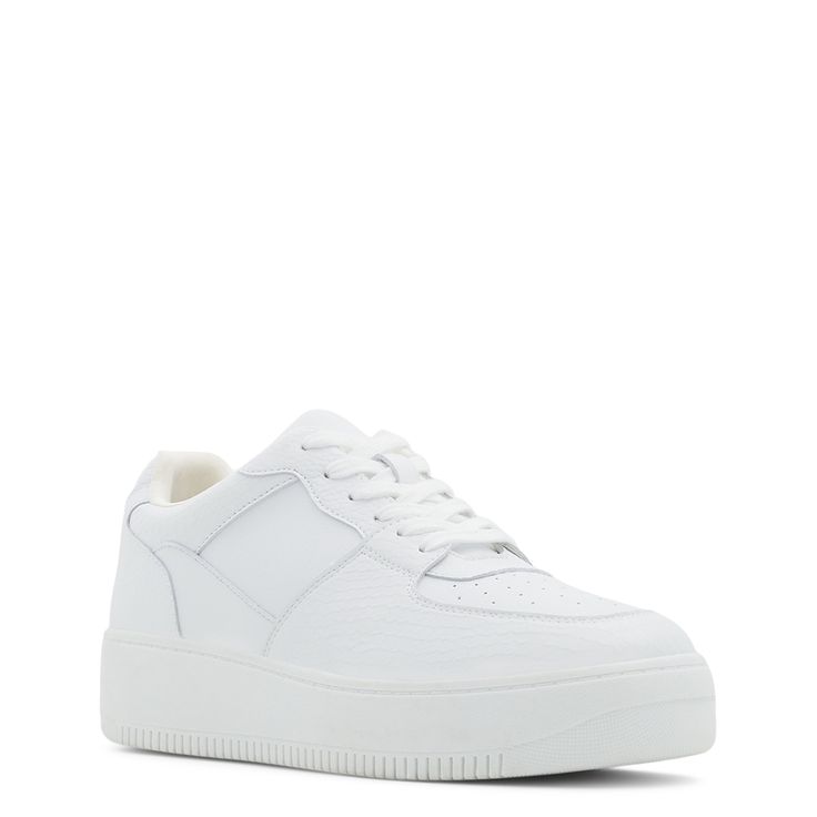 White Low-top Platform Sneakers With Perforations, White High-top Chunky Sneakers With Perforated Toe Box, Low-top Chunky Sneakers With Perforations For Streetwear, Streetwear High-top Wedge Sneakers With Perforated Toe Box, Lace-up Chunky Sneakers With Perforations For Streetwear, Chunky Lace-up Sneakers With Perforations For Streetwear, Streetwear Chunky Lace-up Sneakers With Perforations, Casual White Chunky Sneakers With Perforations, Sporty Low-top Chunky Sneakers With Perforations