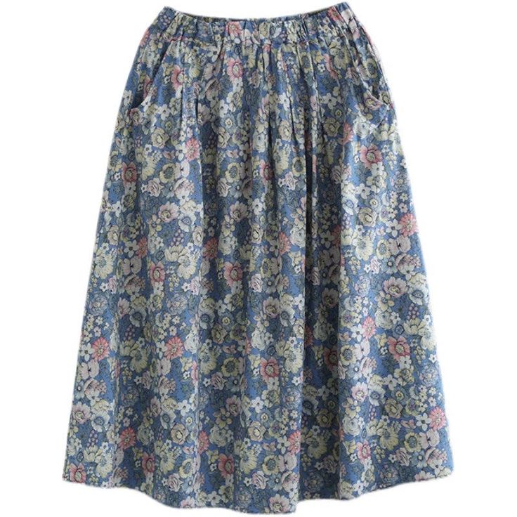 Descriptions Introducing the Cotton Floral Elastic Waist Pleated A-Line Skirt, an ideal mixture of sophistication and comfort. Crafted from lightweight cotton with an elastic waist and a pleated A-Line silhouette, this classic feminine piece adds finesse to any wardrobe. With a timeless floral pattern that gives just the right touch of elegance, this skirt will be the perfect addition to any stylish ensemble. Details Silhouette: A-lineMaterial: LinenOccasion: DaytimeProcess: FloralApparel Closur Casual Cotton Maxi Skirt For Daywear, Casual Maxi Skirt With Relaxed Fit For Daywear, Casual Flared Skirt For Daywear, Relaxed Fit Cotton Full Skirt, Spring Maxi Skirt With Pockets For Daywear, Summer Skirt With Pockets In Relaxed Fit, Summer Skirt With Pockets And Relaxed Fit, Casual Pleated Skirt With Relaxed Fit, Cotton Maxi Skirt With Elastic Waistband For Daywear