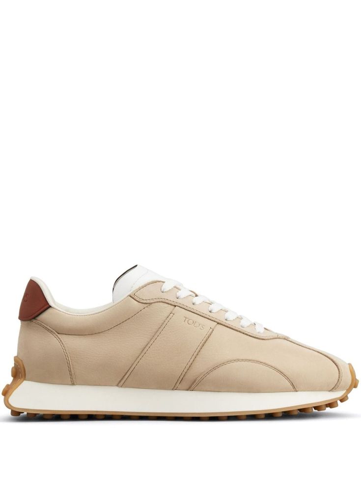 archive beige calf leather panelled design debossed logo to the side logo-debossed tongue round toe front lace-up fastening contrasting branded heel counter branded insole signature Gommino sole Balenciaga Track, Athletic Sneakers, Espadrille Shoes, Summer Beach Wear, Derby Shoes, Party Shoes, Mens Shoes Sneakers, Leather Sneakers, Fashion Watches