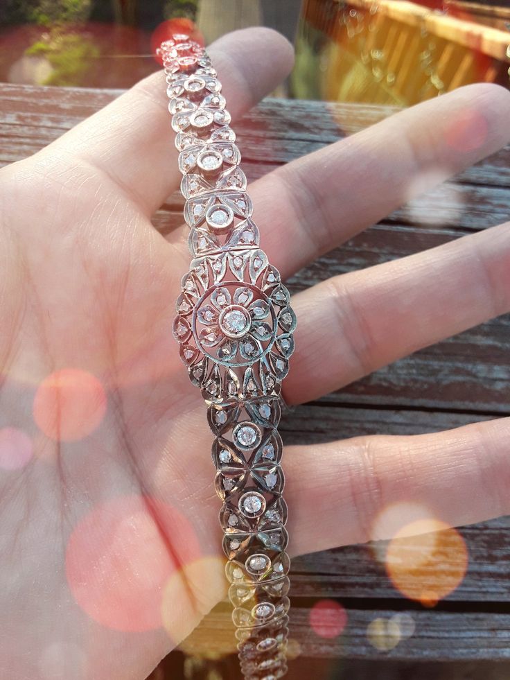 Rare, Unique, Absolutely Stunning Georgian /Edwardian Silver Rose Cut Diamond Approximately 3-3.50ct Bracelet... Length is 7.5 inches. Weight is 23 Grams. Perfect Pre Owned Condition. ONE OF A KIND, EXCLUSIVE, MUSEUM QUALITY... Diamonds are clean and sparkly...look Spectacular Vintage Formal Diamond Bracelet With Hand Set, Vintage Diamond Bracelet With Hand Set For Formal Occasions, Vintage Hand Set Diamond Bracelet For Formal Occasions, Luxury Silver Diamond Bracelet With Rose Cut Diamonds, Formal Diamond Bracelet With Rose Cut Diamonds, Elegant Silver Diamond Bracelet With Rose Cut, Victorian Diamond Bracelets For Gifts, Victorian Diamond Bracelets As Gift, Heirloom Diamond Bracelet With Accents For Formal Occasions