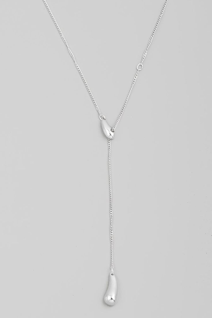 Carmella Necklace - Proper Lariat Necklace, Silver Necklaces, Silver