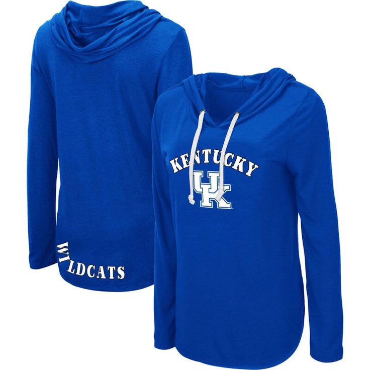 Showcase your unique sense of style and favorite team when you grab this Kentucky Wildcats My Lover hooded T-shirt from Colosseum. The captivating design is sure to make your fandom plain to see wherever you choose to wear it. Comfortable and fashionable, pairing this lightweight tee with other Kentucky Wildcats gear is sure to kick your wardrobe up a notch. Uk Wildcats, My Lover, Kentucky Wildcats, Wild Cats, Womens Clothing Tops, Kentucky, Long Sleeve T Shirt, Long Sleeve Tshirt, Make Your