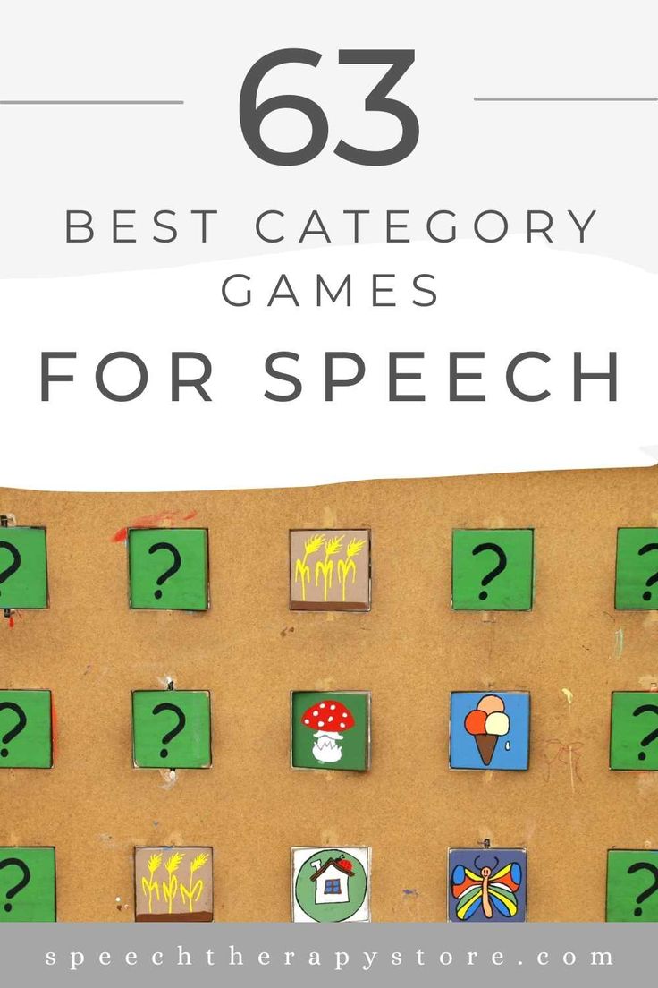 the best category games for speech