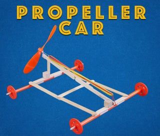 an advertisement for a propellor car on a blue background with the words propellor car