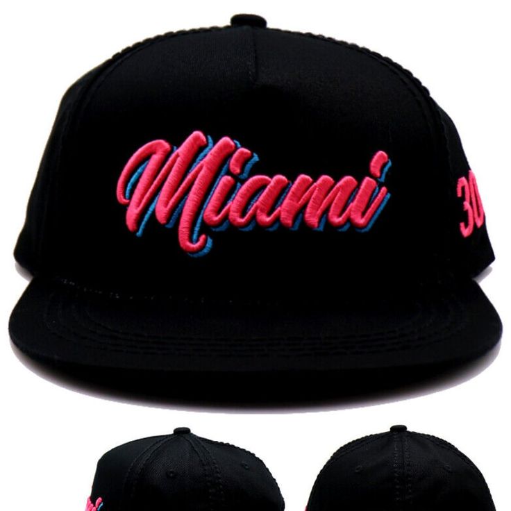 Brand New 100% Polyester Free Style Miami Strapback Flatbilled Hat. Miami Script On A Multi Colored Pink And Teal Blue Crown. 305 Area Code On Side. Great Look With Art Deco Colored Theme. Each Hat Is Unique And Should Be Considered 1 Of 1. One Size Fits Most. Miami Strapback Hats Like These Usually Retail For $29 Plus Shipping, But You Can Take Advantage Of This One For Only $20 With Free Domestic Priority Mail Shipping!!! Hat Has Logos And Letters On Crown Embroidered, Stitched On. Let's Go, M Pink Baseball Cap With Curved Bill For Streetwear, Pink Curved Bill Baseball Cap For Streetwear, Pink Baseball Cap For Streetwear With Curved Bill, Casual Pink Snapback Hat With Flat Bill, Pink Snapback Fitted Hat, Pink Snapback Fitted Hat Casual Style, Casual Pink Snapback Fitted Hat, Pink Snapback Hat With Letter Print And Curved Bill, Pink Letter Print Snapback Hat With Curved Bill