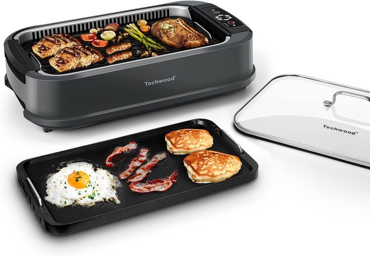 EASY CONTROL & HEATS UP QUICKLY - Convenience and ease of use are the selling point of electric grills. With double U-shaped heating tubes and non-stick grill surface, this electric grill heats the food quickly and evenly. You can easily adjust the temperature from 220° F to 450° F through the knob to make various food that you want. Maintains that constant temperature throughout the entire cooking process. Tabletop Grill, Korean Bbq Grill, Electric Bbq Grill, Korean Grill, Indoor Electric Grill, Indoor Grills, Griddle Grill, Indoor Grill, Grill Plate