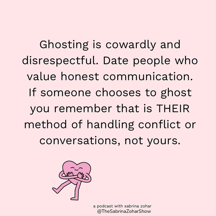 a pink background with the words ghosting is cowardly and disrespectful date people who value honest communication if someone chooses to ghost