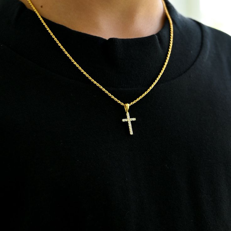 The cross necklace is a must-have in any jewelry collection. Symbolizing the Christian tradition, cross pendants are an exclamation of faith. We offer this small cross in white gold and yellow gold as a unisex piece. Specifications Chain Length: Adjustable | Up to 20" Shipping EXPRESS (3 - 5 days) UPS STANDARD (4 - 7 days) FREE (7 - 14 days) Lifetime Guarantee Gold Pres is committed in providing our customers with the best experience and highest quality jewelry. As part of this commitment, we of Luxury Men's Cross Necklaces, Luxury Men's Cross Necklace, Cheap Men's Cross Jewelry, Luxury Men's Cross Jewelry, Cheap Gold Men's Cross Necklace, Solod Gold Cross Necklace Mens, Mens Jewelry Italian Cross, Mens Chain Cross Necklace, Luxury Men's Cross Pendant Necklaces