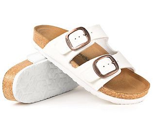 Stroll through sunny days in style with these snazzy sandals featuring an easygoing slip-on design and contoured footbed. From Aerothotic. High Arches, Spring Wardrobe Essentials, Womens Slides Sandals, Target Clothes, Sandals White, Footbed Sandals, Womens Slides, Round Toe Heels, Spring Wardrobe