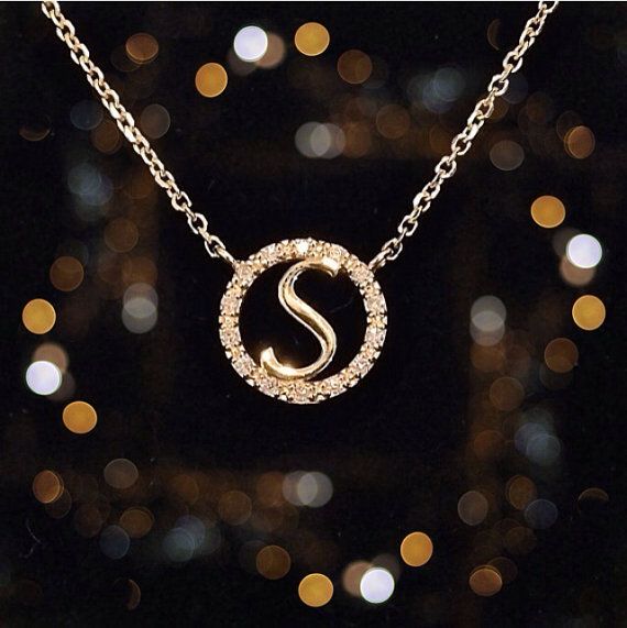 Mini 14k Gold Initial with Diamond Outline Necklace by skinnyBLING, $295.00 Si Clarity Round Diamond Necklace Gift, Round Si Clarity Diamond Necklace Gift, Personalized Diamond Initial Necklace, Luxury Rose Gold Initial Pendant Necklace, Personalized Round Diamond Initial Necklace, Diamond Initial Necklaces, Initial Diamond Necklaces, Round Diamond Initial Necklaces, Gold Initial Necklace With Diamond Accents