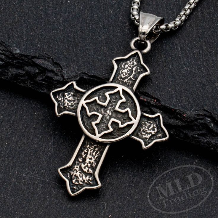 Upgrade your accessory game with this Gothic Medieval Style Stainless Steel Cross Necklace with Inner Cross Shield! Perfect for adding a touch of edge to any outfit. Shop now on #eBay and elevate your style! #stainlesssteel #gothic #medieval #jewelry Medieval Cross Metal Jewelry, Medieval Style Oxidized Jewelry As Gift, Medieval Style Jewelry With Oxidized Finish As Gift, Medieval Engraved Cross Jewelry, Handmade Medieval Jewelry As A Gift, Handmade Medieval Jewelry As Gift, Handmade Medieval Style Jewelry For Gift, Handmade Medieval Style Jewelry Gift, Handmade Medieval Jewelry For Gift