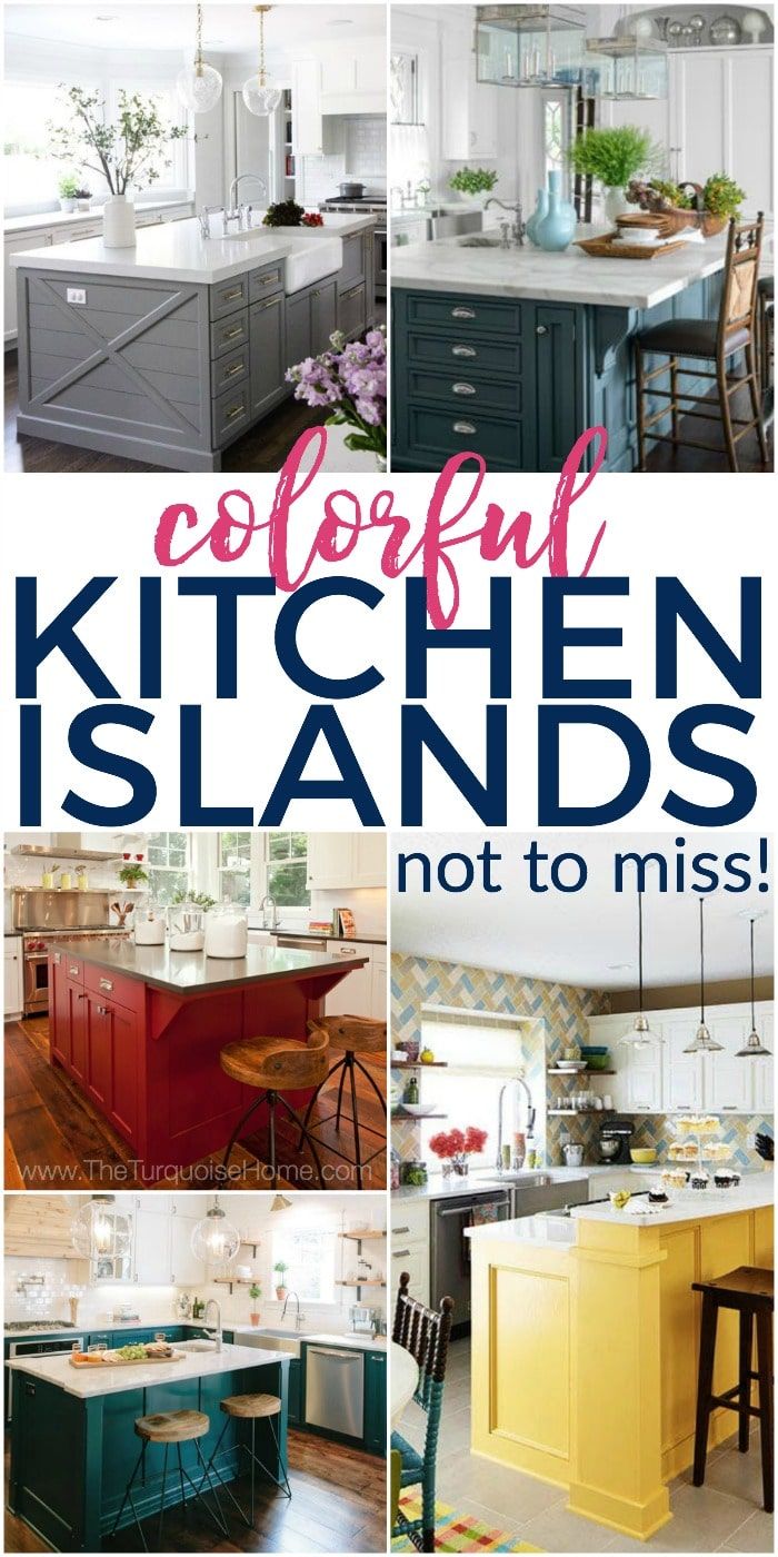 colorful kitchen islands are not to miss in this post - it - yourself photo collage