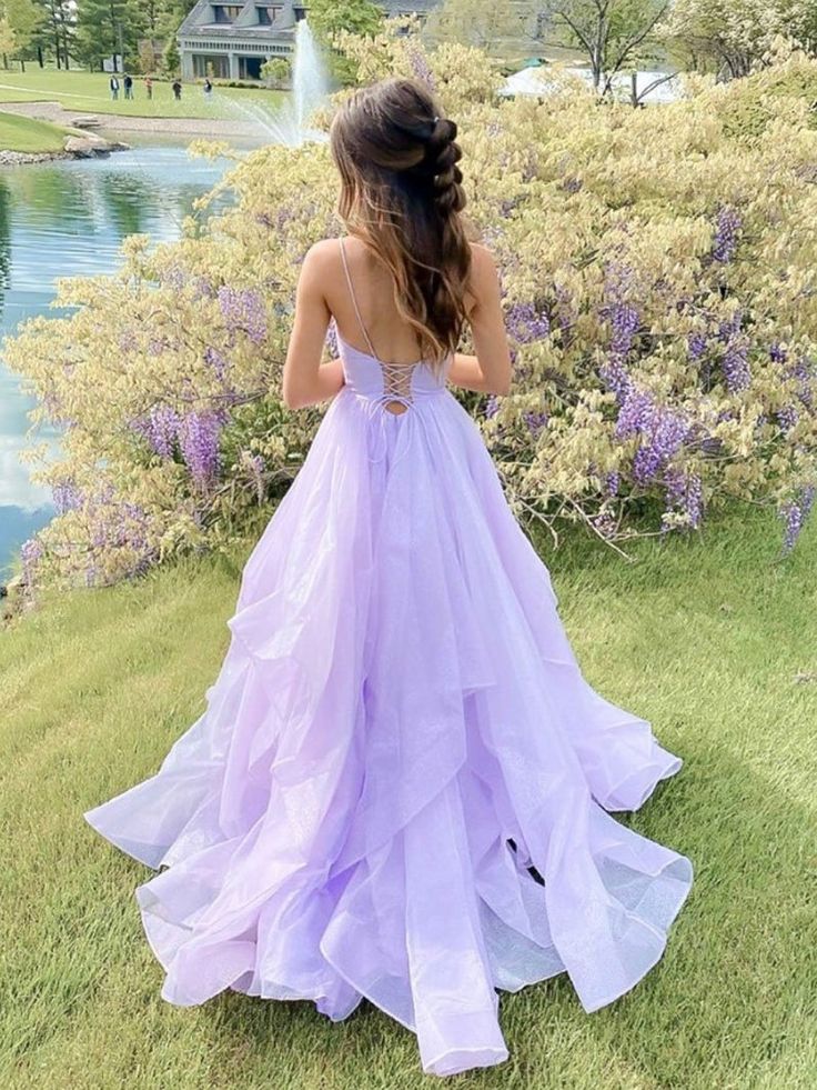 Tulle Long Prom Dress, Purple Evening Dress, Prom Dresses Long Pink, Winter Formal Dresses, Pink Evening Dress, Backless Evening Dress, Spaghetti Strap Prom Dress, Dress Idea, Pink Formal Dresses