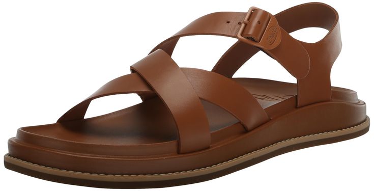 PRICES MAY VARY. Full grain leather adjustable straps, with metal Chaco buckle Signature LUVSEAT footbed for all-day support and comfort Non-marking ChacoGrip rubber compound Brown Leather Footbed Sandals With Adjustable Strap, Chacos Chillos Clog, Durable Brown Outdoor Sandals, Chacos Sandals Aesthetic, Chaco Leather Sandals, Brown Teva Sandals, Chacos Sandals, Picnic In The Park, Sport Sandals