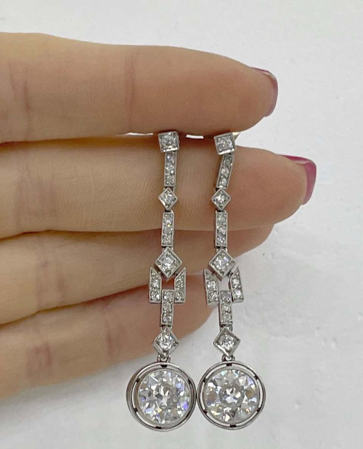 For Sale on 1stDibs - Amazing creation crafted over 100 years ago. This fantastic pair of earrings is crafted in platinum and has truly stood the test of time as they are more Platinum Earrings, Creation Crafts, 100 Years Ago, The Test, 100 Years, Beautiful Jewelry, Platinum, Dangle Earrings, Art Deco