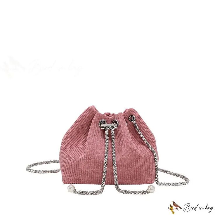 Bird in Bag - Bags women's bags new diamond-studded dinner bags handbag crossbody bucket lipstick bag Trendy Large Capacity Clutch For Evening, Trendy Large Capacity Evening Bag, Handheld Bags With Chain Strap, Pink Party Bucket Bag, Chic Pink Bucket Bag As Gift, Elegant Pink Large Capacity Bucket Bag, Elegant Pink Bucket Bag With Large Capacity, Large Capacity Evening Bucket Shoulder Bag, Evening Bucket Shoulder Bag With Large Capacity