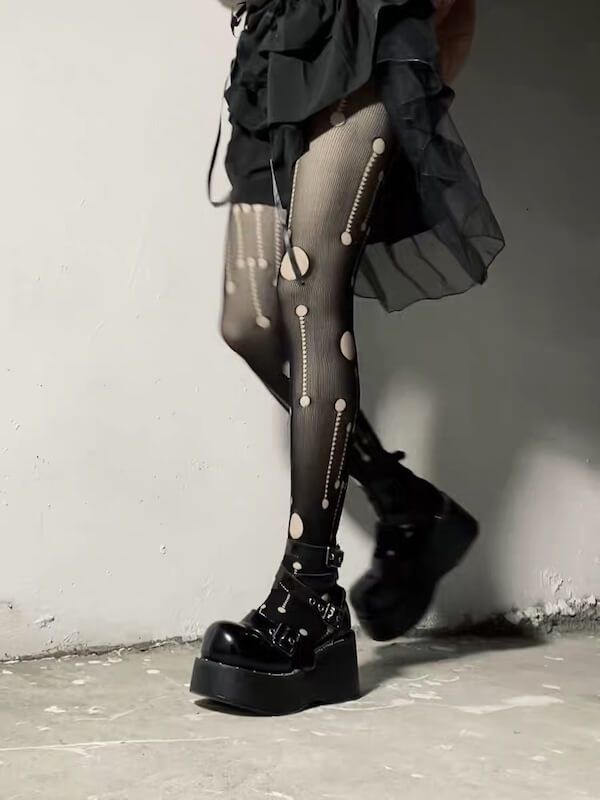 Material: NylonDenier: 5D Color: Black Size: weight suggested less than 60kg Star Tights, Pearl Cross Necklace, Stocking Tights, Fishnet Tights, Goth Aesthetic, Shooting Star, Punk Goth, Shooting Stars, Black Tights