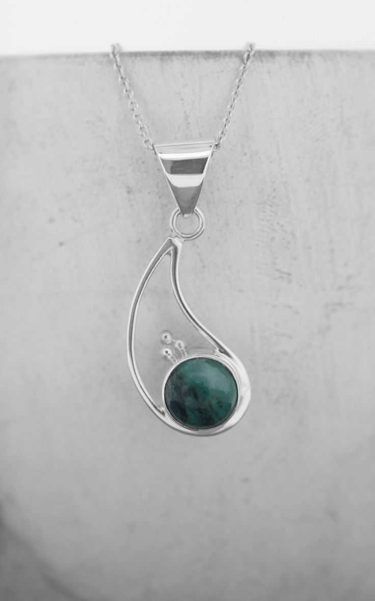 Turquoise Necklace : A simple and elegant turquoise pendant set in sterling silver and finished with your choice of 16, 18, 20, 22, 24 inch trace chain.  If you would prefer a different style chain see my chains selection https://www.etsy.com/uk/shop/EvieWallaceDesigns?section_id=21644437 💖 SIZE The pendant measures 12mm x 30mm including bale approx and has been hand set into a sterling silver setting. 💖 PRODUCT INFORMATION Turquoise has been valued for its gorgeous colours for thousands of ye Elegant Green Turquoise Necklace In Chrysocolla, Elegant Green Chrysocolla Turquoise Necklace, Elegant Green Turquoise Chrysocolla Necklace, Elegant Turquoise Chrysocolla Necklace, Elegant Turquoise Teardrop Pendant Drop Necklace, Elegant Green Turquoise Pendant Necklace, Elegant Chrysocolla Cabochon Necklace, Elegant Turquoise Sterling Silver Necklace, Turquoise Teardrop Cabochon Necklace