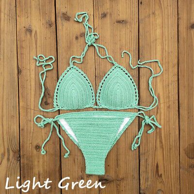 Premium Quality Women crochet sexy bikini set top bottom boho string bikini Sunbathing swimsuit, Women's Swimwear Top Craft, Crochet Size, Fun Crochet, Fun Crochet Projects, Top Crafts, Craft Handmade, Women's Swimwear, Craft Shop, Crochet Fashion