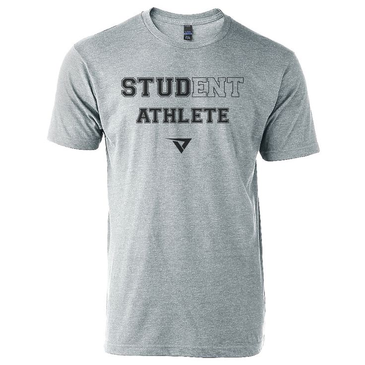 Designed for the dedicated athletes who are champions, not only in the classroom but STUD's on the field. Whether you're hitting the books or hitting home runs, our custom designed STUDent ATHLETE t-shirt makes a statement without saying a word. The design is clear, direct, and unmistakable, making it a perfect conversation starter or a thoughtful gift for that tireless student-athlete in your life. *Printed in house, literally. Sporty Athletic Heather T-shirt With Text Print, Varsity Sports T-shirt With Team Name, Collegiate Athletic Heather T-shirt With Team Name, Collegiate T-shirt With Team Name In Athletic Heather, Athletic Heather Tri-blend Sporty T-shirt, Athleisure Moisture-wicking T-shirt For College, Varsity T-shirt With Text Print For Sports Events, Team-colored T-shirt With Team Name For Training, Team Name T-shirt For Sports Season Training