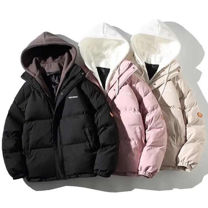 🌟 Effortless Warmth: Casual Hooded Winter Jacket ❄️ Stay Cozy, Look Cool: Embrace the winter chill with the Casual Hooded Winter Jacket, a must-have for those who value both warmth and casual style. This jacket is designed to keep you snug while effortlessly elevating your winter wardrobe. Winter Jackets Women Pink, Oversize Jacket, Short Parka, Label Pengiriman, Cool Winter, Cute Coats, Parka Women, Winter Attire, Chic Shirts