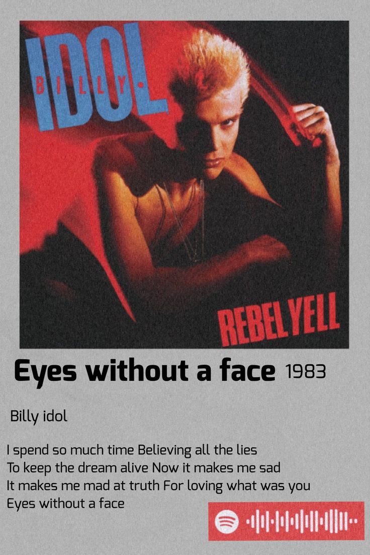 an ad for rebel yell with the caption that reads, i dol eyes without a face 1933