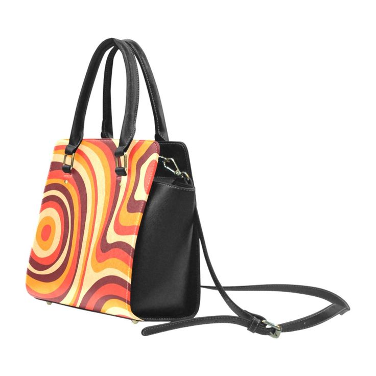 Classic Shoulder Handbag Type: High-grade PU leather, 11.22"(L) x 4.72"(W) x 9.84"(H), Two Sides Printing 24.27 Oz. Designed for fashion women and girls, stylish and personalized. Made from high-grade PU leather. Lined interior features backwall zippered, large capacity. Double handles, removable and adjustable shoulder strap. Single zippered top closure. Dimensions: 11.22"(L) x 4.72"(W) x 9.84"(H). Retro Everyday Satchel Bag, Retro Leather Tote Bag, Retro Black Crossbody Satchel, Retro Satchel Bag For Everyday, Vintage Crossbody Bag For Fall, Vintage Shoulder Bag For Fall, Retro Leather Handheld Shoulder Bag, Retro Handheld Leather Shoulder Bag, Vintage Rectangular Bags For Fall