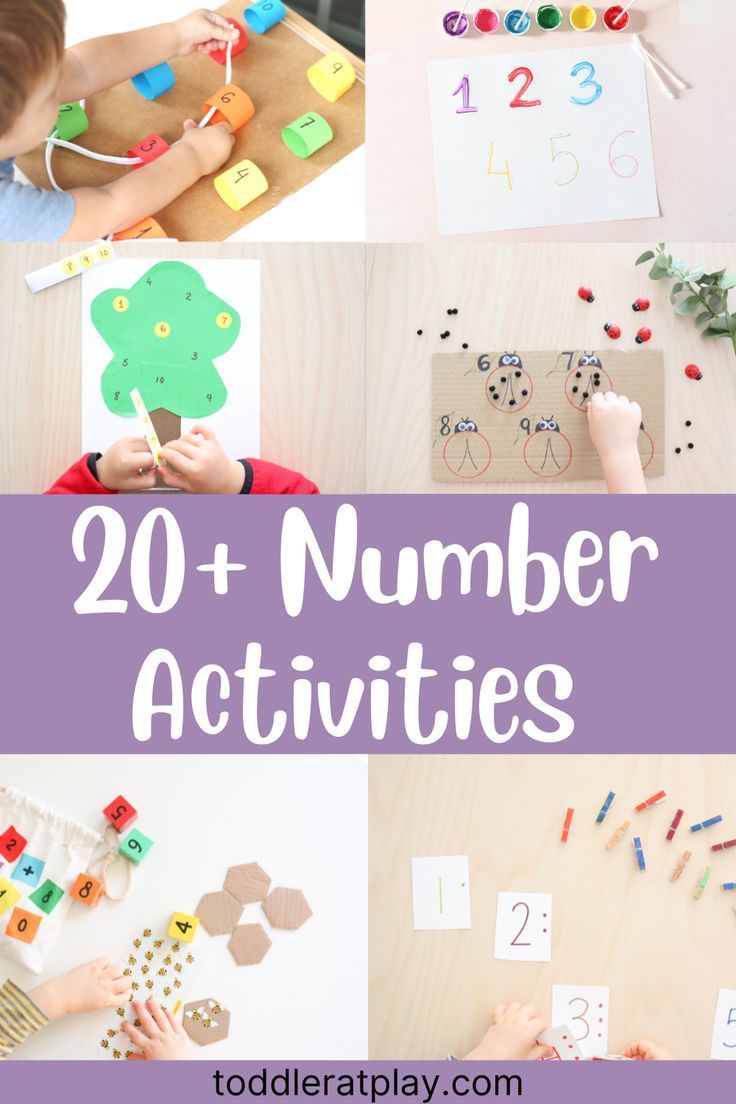 20 + number activities for toddlers to play with