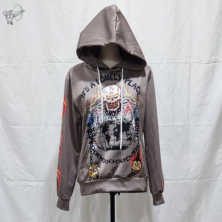 This New Monster Themed Hoodie Can Be A Nice Addition To Any Young Person's Wardrobe Or A Great Gift Idea. Graphic Print Hoodie For Fall, Fall Streetwear Sweatshirt With Cartoon Print, Grunge Hoodie With Graphic Print For Spring, Cotton Hoodie With Graffiti Print For Fall, Grunge Graphic Hoodie For Fall, Grunge Graphic Print Hoodie For Spring, Band Merch Hoodie Tops For Fall, Fall Cartoon Print Sweatshirt For Streetwear, Grunge Graphic Print Hoodie For Fall