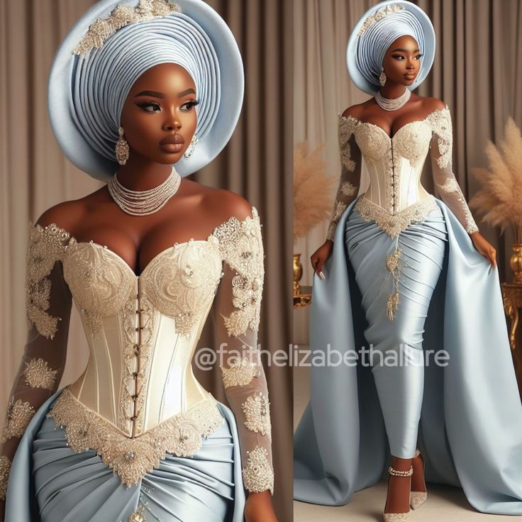 Bridal Glamour: 15 Modern Nigerian Traditional Wedding Outfits for the Trendy Bride. Nigerian Bride Dresses Traditional, Registry Dress Nigeria, Nigerian Wedding Dresses Traditional Yoruba, Traditional Nigerian Wedding Dress, Yoruba Traditional Wedding Attire For Bride, African Traditional Wedding Dress Nigerian Bride, Sotho Traditional Wedding Dresses, Nigeria Traditional Wedding Outfit, Traditional Nigerian Dress