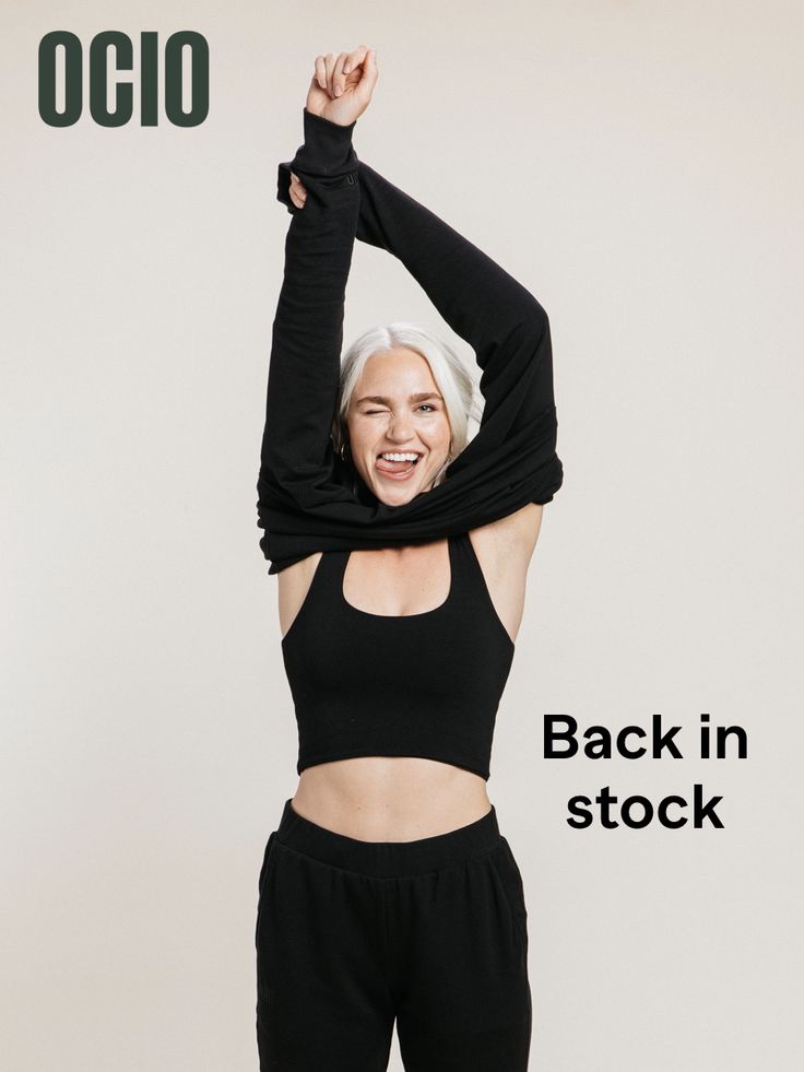 Our best selling, ultra-soft scoop tank is back in stock. Athleisure Stretch Crop Top For Loungewear, Black Tank Crop Top For Yoga, Black Scoop Neck Crop Top For Gym, Black Sleeveless Crop Top With 4-way Stretch, Black 4-way Stretch Crop Top For Workout, Black Cropped Tank Top For Gym, Stretch Cropped Sports Bra For Loungewear, Black Scoop Neck Sports Crop Top, Sporty Stretch Tank Crop Top