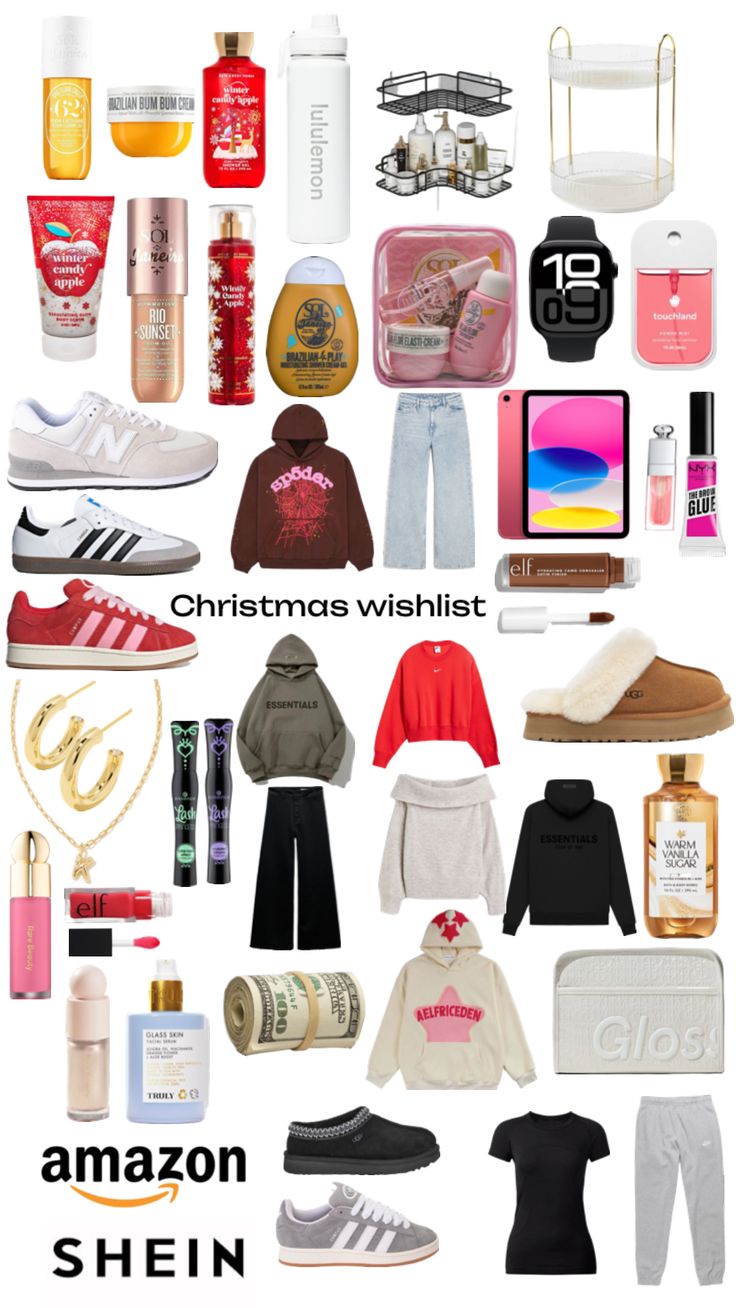 an image of christmas wishlist with all the items