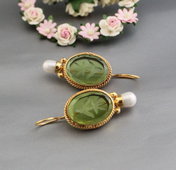 ✽ D E T A I L S   {Gemstone} - Quartz   {Gemstone Size} - 13X18 mm     {Earring Height Including Hoop} - 4 cm   {Earring Width} - 1.7 cm   {Finish} - Smooth and high polished with brilliant shine.   {Note} -The earrings are made to order, production day is about 3-5 working days. The one you receive may be slight different from the one                  in the picture due to handmade nature, but it will be almost same as in the above picture.    These pieces are handcrafted from start to finish a Art Deco Gemstone Earrings For Gift, 1920s Jewelry, Cool Earrings, Bracelet Quotes, Vintage Earring, Deco Earrings, Earrings Art, Antique Diamond Rings, Jewelry Quotes