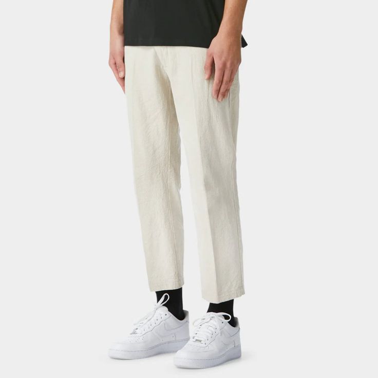 The Highly Requested, Best Selling Pant -- The Linen Slim Kobe Is An Adaptation Of The Classic Kobe Pant Silhouette, Maintaining The Cropped Straight Leg Style With Added Tapering To The Trouser Leg To Provide A More Tailored, Slim Fit. Designed In A Premium Linen And Cotton Fabrication With A Relaxed Fit And Feel That Will Only Get Softer With Time. Featuring Front And Back Pockets, Ykk Fly Opening, Belt Loops And An Ilu Patch Label At Back For A Subtle Detail. Condition/More Details: - Never B Spring Streetwear Chinos With Tapered Leg, Spring Streetwear Tapered Leg Chinos, Spring Tapered Leg Chinos For Streetwear, Casual Summer Work Trousers, Casual Tapered Bottoms For Streetwear, Summer Cotton Work Pants With Straight Leg, Summer Cotton Work Pants Straight Leg, Summer Streetwear Ankle-length Pants, Relaxed Fit Tapered Leg Streetwear Bottoms