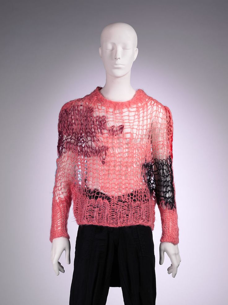 Vivienne Westwood | Sweater | British | The Met Vivienne Westwood Crochet, Punk Knitwear, Punk Knitting, Vivienne Westwood Knit, Punk Knit, Punk Sweater, Tokyo Street Fashion, Fur Clothing, Costume Institute