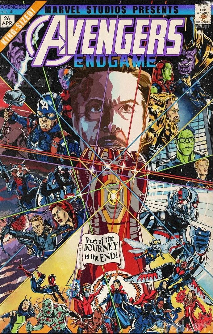 the cover to avengers's endgame comic book, which features many different characters