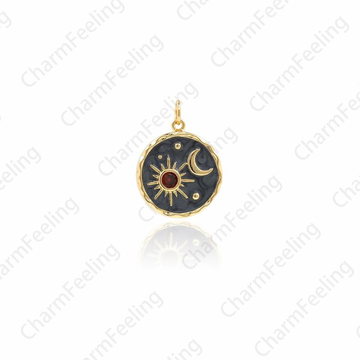 ★18K Gold Filled Round Pendant, Black Enamel Necklace, Moon Pendant, Crescent Charm, Sun Pendant, Star Charm, 24x18x2.8mm★ ❤If you need more Filled Gold accessories, please click the link below❤： https://www.etsy.com/shop/CharmFeeling?ref=seller-platform-mcnav&section_id=24860849 Quantity：1pcs/5pcs/10pcs/Pack Plating: Real Gold ,Nikel free, Leadfree,Cadmium free Color：Gold Usage : Charm for bracelet, necklace or other crafts We specialize in LARGE BULK ORDERS and can offer WHOLESALE PRICING Symbolic Black Necklace With Moon Charm, Celestial Black Round Pendant Necklace, Black Moon-shaped Jewelry With Sun And Moon Design, Black Moon Jewelry With Sun And Moon Design, Black Symbolic Jewelry With Moon Charm, Black Moon-shaped Sun And Moon Jewelry, Symbolic Black Jewelry With Charms, Symbolic Black Crescent Jewelry, Black Moon Charm Round Pendant Jewelry