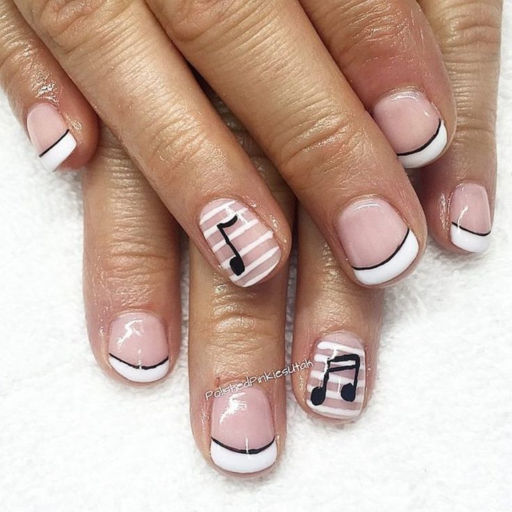 Music Nail Art, Nails Music, Rockstar Nails, Music Nails, Love For Music, Bridesmaids Nails, Nail Tip Designs, Nails Elegant, Band Nails