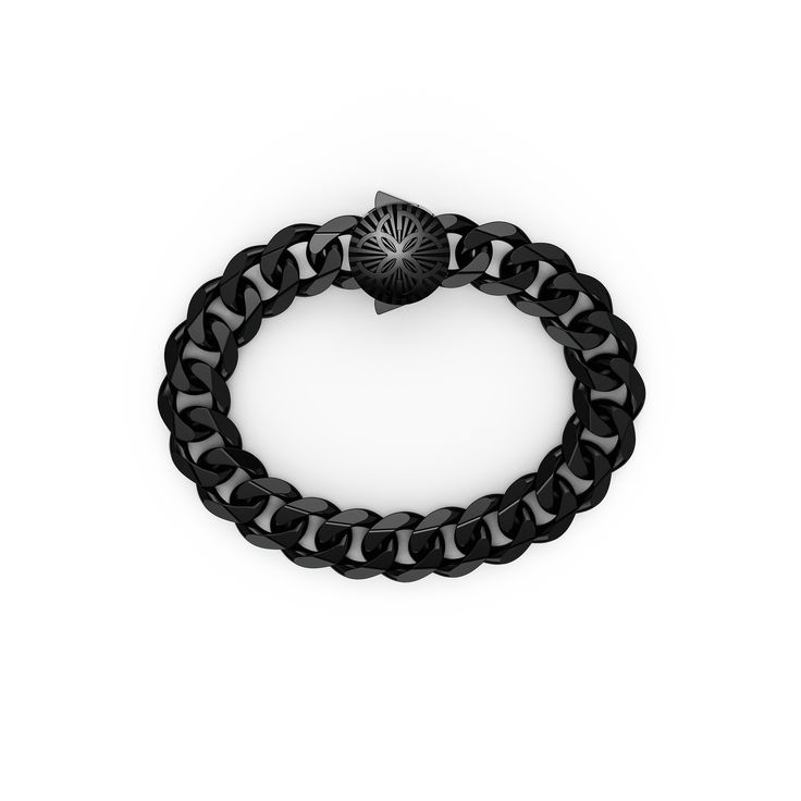 The 15mm Cuban Bracelet is crafted from 316L stainless steel, the same premium material used in high-end Swiss watches. Available in three sizes S (17.5 cm), M (19 cm), and L (20.5 cm), this bracelet combines durability with bold style, perfect for making a striking statement. Black Chain Link Bracelet With Stainless Steel Clasp, Black Stainless Steel Wristband, Black Jewelry With Stainless Steel Clasp, Modern Black Metal Chain Bracelet, Black Metal Bracelet With Stainless Steel Clasp, Black Metal Chain Bracelet With Stainless Steel Clasp, Black Metal Cuban Link Chain Bracelet, Classic Stainless Steel Bracelet With Clasp, Modern Black Metal Bracelets