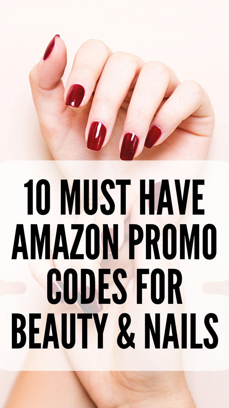 woman's hands with red nail polish on their nails and the words 10 must have amazon