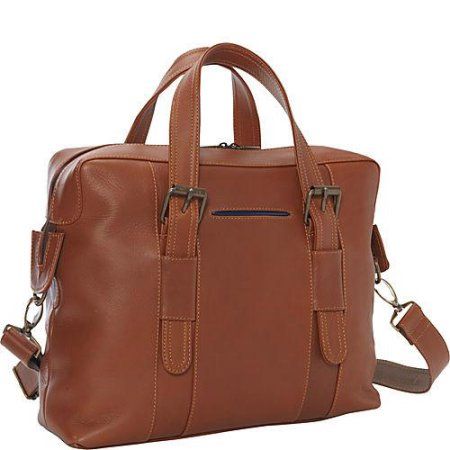 Luxurious bag large enough to be used as a carry-on and compact enough to be used as a briefcase. Features a spacious zippered main compartment with padded laptop pocket, zippered small pocket and full organizer. Double leather handles and adjustable/removable shoulder strap. Luxurious full-grain leather that is soft and smooth to the touch. Size: 1 size. Color: Brown. Gender: male. Age Group: adult. Rectangular Travel Bag For Business Trips With Zipper Closure, Rectangular Travel Bag For Business Trips, Brown Business Tote Luggage, Business Travel Bag With Zipper, Business Brown Tote Luggage, Functional Business Luggage With Zipper Pocket, Rectangular Briefcase With Zipper For Business Trips, Rectangular Laptop Bag With Zipper For Office, Functional Shoulder Bag Briefcase With Zipper Closure