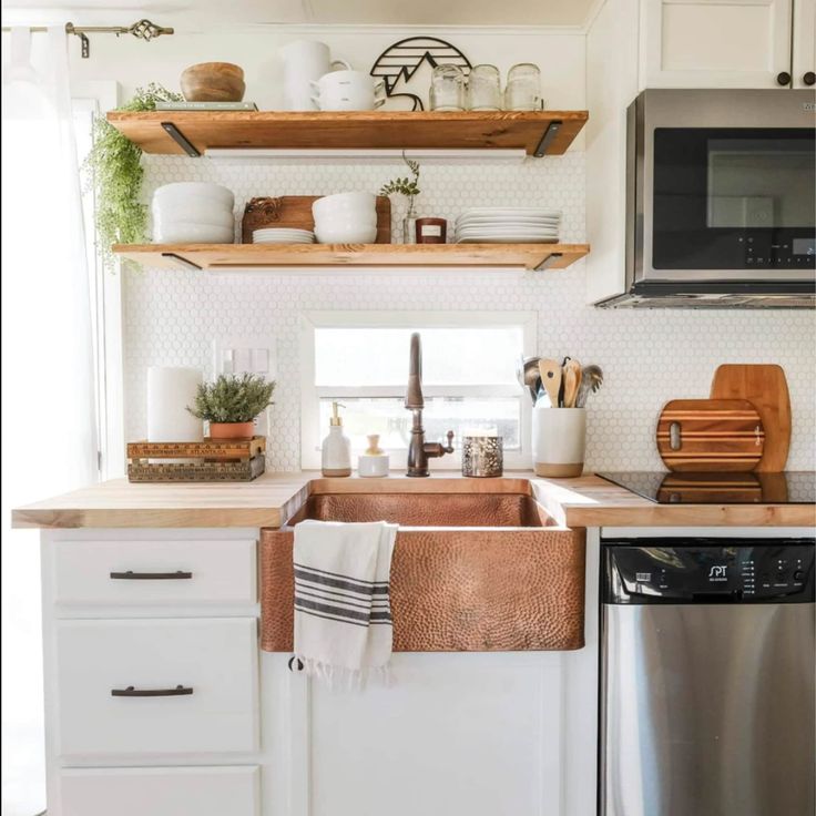 the kitchen is clean and ready for us to use